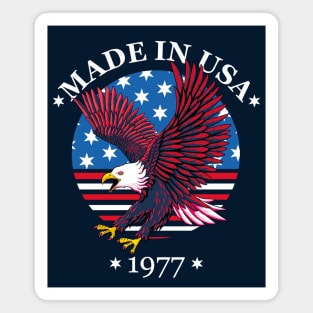 Made in USA 1977 - Patriotic National Eagle Magnet